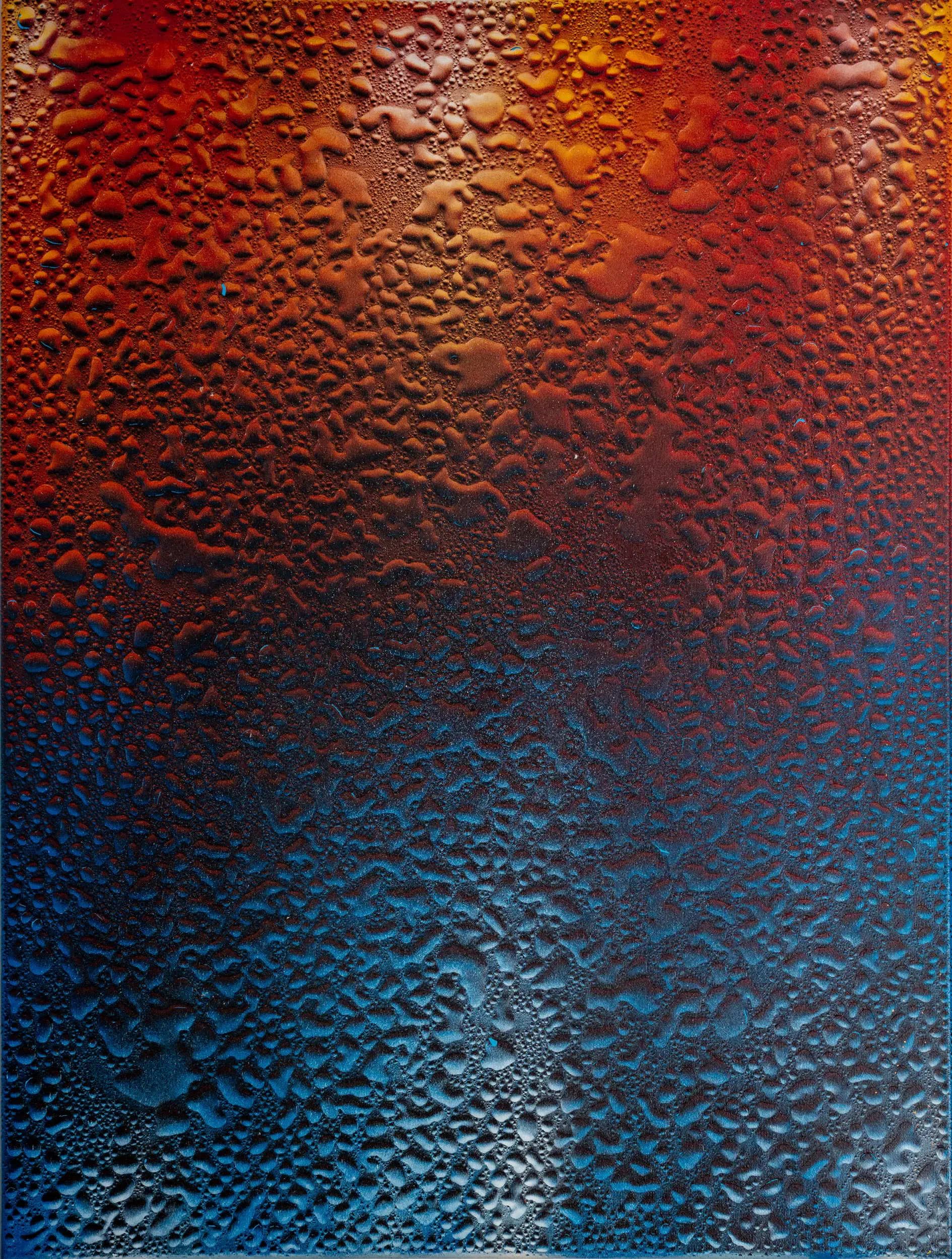 Abstraktes Gemälde von defri.rafiki in Rot-Blau-Duotone