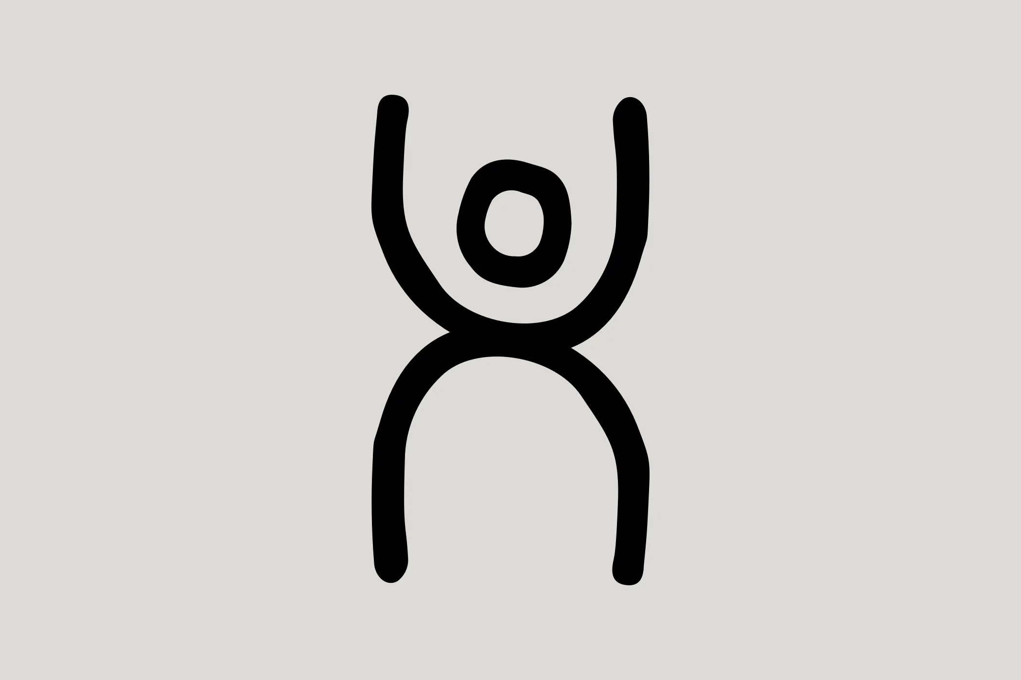 Logo Kleintierschaukel, abstrakte Figur in Schwarz